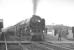 Britannia Pacific no 70013 <I>Oliver Cromwell</I> stands at Chesterfield on 9 June 1968 with the <i>'Midland Line Centenary Special Railtour'</i> on its return south following a visit to Manchester Victoria [see image 32850].<br><br>[K A Gray 09/06/1968]