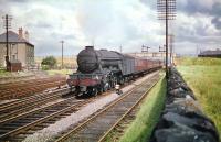 Gresley A3 Pacific no 60052 <I>'Prince Palatine'</I> speeds west through Saughton Junction on 18 July 1959 heading towards Glasgow.<br><br>[A Snapper (Courtesy Bruce McCartney) 18/07/1959]