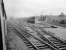 View towards Waverley from a train passing Haymarket West Junction in 1974, with the 'sub' curving away to the right towards Gorgie Junction [see image 36277]  and the former Caledonian route to Dalry Junction now occupied by a small permanent way yard.<br><br>[Bill Roberton //1974]