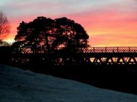 Sunset, Carrbridge Viaduct, 15 January 2012.<br><br>[Gus Carnegie 15/01/2012]