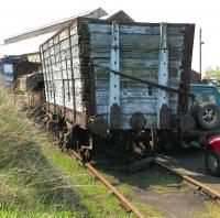 Old wooden high capacity coal wagon in the sidings at Marley Hill in May 2006.<br><br>[John Furnevel 09/05/2006]