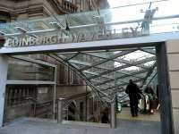 The new Princes Street entrance to Waverley station on 3 February 2012.<br><br>[John Yellowlees 03/02/2012]