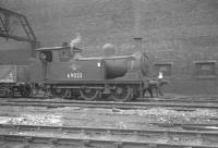 J72 0-6-0T no 69023 simmers in the shed yard at Gateshead in October 1962. This locomotive was subsequently preserved. [See image 58748]<br><br>[K A Gray 20/10/1962]
