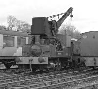 Stanton No. 24, an 0-4-0CT built by Andrew Barclay in 1925 stands in the open air at the Midland Railway Centre, Butterley, in April 1977. <br><br>[Bill Jamieson 24/04/1977]