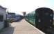 The preserved and rebuilt station at Downpatrick on what is now the heritage <I>'Downpatrick and County Down Railway'</I>, looking from the buffer stops on 24 May 2008. To the left is former NIR railbus RB 003, ex-LEV3, ex-DB977020, the third of BR's prototypes which, regauged to 5'3' worked the Coleraine / Portrush line for about 10 years from 1982. The signals were relocated from Bangor [see image 24989].<br><br>[Colin Miller 24/05/2008]