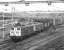 76010 and 76016 make up their train at Penistone (Barnsley  <br>
Junction) prior to forming the final 16:30 departure to Godley  <br>
Junction on Friday 17th July 1981. The loaded MGR coal wagons had come off the Barnsley line behind 45001 (probably in two trips) and would finish their journey to Fiddlers Ferry PS behind LMR diesel power. This may not have been the pair's last foray through the Pennines as the Woodhead Line didn't actually close until the end of the night shift the following morning.<br><br>[Bill Jamieson 17/07/1981]