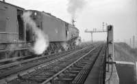 A4 Pacific no 60012 <I>'Commonwealth of Australia'</I> stands at the north end of Heaton Yard in 1963.<br><br>[K A Gray //1963]