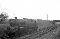 BR Standard class 4 2-6-4T no 80008 of Corkerhill shed heading north on the Largs line shortly after passing West Kilbride in the late summer of 1962<br><br>[R Sillitto/A Renfrew Collection (Courtesy Bruce McCartney) //1962]