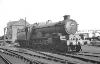 Castle class 4-6-0 no 5069 <I>Isambard Kingdom Brunel</I> in the shed yard at Laira, Plymouth, in August 1961.<br><br>[K A Gray 17/08/1961]