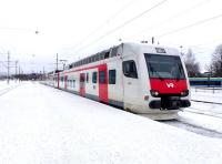 An EMU enters Helsinki station on 22 February 2012.<br><br>[Colin Miller 22/02/2012]