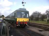 This DMU stabled at Toddington in March 2012 is so nicely restored that it could almost be mistaken for the maker's publicity picture. The cars on the left look a bit too modern though....<br><br>[Ken Strachan 18/03/2012]