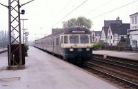 A 3-car push pull set with a Class 140 electric locomotive at the rear enters Lippstadt station in June 1990 bound for Bielefeld.<br><br>[John McIntyre /06/1990]