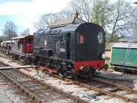 Class 08 no 13236 (latterly BR 08168) on the Bluebell Line at Horsted Keynes on 12 April 2012.<br><br>[Colin Alexander 12/04/2012]