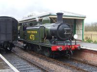 No 473 running round at Kingscote in April 2012.<br><br>[Colin Alexander 12/04/2012]