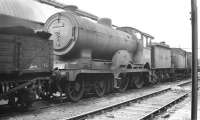 Class D15 4-4-0 no 62580 photographed near the end of its operational life at Stratford in the late 1950s. Despite the message on the smokebox door the locomotive is recorded as being cut up here in July 1958.<br><br>[K A Gray //]