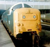 Deltic 55003 <I>Meld</I> waits at the east end of Waverley in March 1980.<br><br>[Colin Alexander /03/1980]