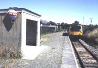 <I>'To let - small holiday cotage - would suit railway enthusiast...' </I> scene at Luxulyan station on the Newquay branch in August 1989 with a DMU from Par arriving at the platfform.<br><br>[Ian Dinmore /08/1989]