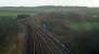 Dalrymple Junction looking south in 1993. There was a short lived station here called Maybole Junction (closed 1859). The double track from Ayr finishes here with the lines to Dalmellington to the left and Stranraer to the right. The Stranraer line formerly continued south as far as Girvan as a double track. The Dalmellington route, now cut back to Waterside and extended over former DICo/NCB metals to Chalmerston, is clearly considered the more minor line given the tight turn out from the junction. Dalrymple station was on the Stranraer line out of shot in the distant right.<br><br>[Ewan Crawford /12/1993]