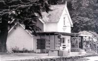 The old station at Dinas Mawddwy, terminus of the line from Cemmaes Road, closed to passengers in 1931, goods 1951. Photographed in 1981 when in use as a shop.<br><br>[Colin Miller //1981]