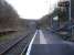 Platform view south at Sugar Loaf Halt in April 2012. The station is in a deep cutting with 24 steps to reach road level. Despite its remote location it has been provided with one of the C.I.S. displays which are currently being rolled out at stations along the Heart of Wales line. [See image 43677]<br>
<br>
 <br><br>[David Pesterfield 11/04/2012]