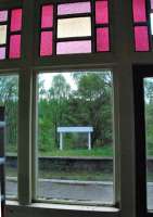 Room with a view. Looking out of Knockando's main station building on the eastbound platform to the now nameless westbound platform in May 2012. Which name will the station take once renovation is complete?<br><br>[Ewan Crawford 24/05/2012]