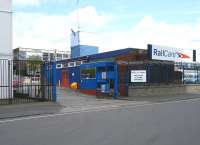 The Charles Street entrance to Railcare's St Rollox Works, Springburn, in June 2012.<br><br>[Veronica Clibbery 01/06/2012]