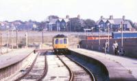A DMU at Heysham Port in September 1987. For the same scene 25 years later [see image 39281].<br><br>[Ian Dinmore /09/1987]
