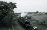 RCTS/SLS RAIL TOUR OF SCOTLAND 23rd June 1962<br><br>
123/49 approaching Newton Stewart from Stranraer.<br><br>[Jim Currie (Courtesy Stephenson Locomotive Society) 23/06/1962]