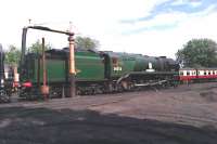 Newly restored Bulleid Pacific no 34053 <I>Sir Keith Park</I> at Bridgnorth shed in July 2012.<br><br>[John Robin 07/07/2012]