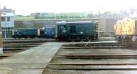 Shed scene at Gateshead around 1981 with 08671 centre stage.<br><br>[Colin Alexander //1981]
