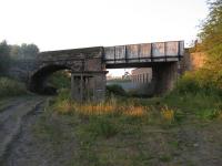 Looking north along the Waverley trackbed on 14 August in the direction of Newtongrange.  The bridge on the right spanned the lines serving the Lady Victoria Colliery, which can be seen in the distance.<br><br>[Mark Poustie 14/08/2012]