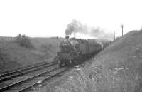 Fairburn 2-6-4T no 42190 of Corkerhill shed heading south on the Largs branch near West Kilbride with a special in 1963.<br><br>[R Sillitto/A Renfrew Collection (Courtesy Bruce McCartney) //1963]