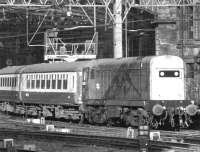 A class 20 on empty stock duty at Glasgow Central in August 1981.<br><br>[John Furnevel 18/08/1981]