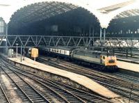 Brush Type 4 no D1705 leaves Liverpool Street for Norwich in June 1969. BTH Type 1 no D8229 is the station pilot.<br><br>[John Furnevel 20/06/1969]