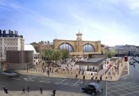 The proposed public square in front of Kings Cross station (see news item).<br><br>[Network Rail /01/2012]