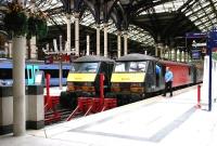 Scene at Liverpool Street in September 2006 with 90011 and 90014 at the buffer stops.<br><br>[John Furnevel 19/09/2006]