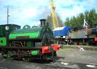 Part of the shed yard at Marley Hill on the Tanfield Railway, photographed on 19 August 2012. On the left is 0-4-0ST <i>Sir Cecil A Cochrane</i> (RSH 7409/1948).<br><br>[John Yellowlees 19/08/2012]