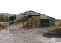 The large former goods shed at Moniave at the northern terminus of the Cairn Valley Light Railway, seen here in February 2010 in use by the local farmer. [See recent news item] <br><br>[Colin Miller 15/02/2010]