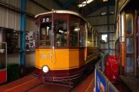 Glasgow Corporation tram 1017, originally Paisley & District double decker No. 17, cut down to work the Duntocher service (low bridge) and latterly driver training car. The tram is on display at Summerlee Heritage Museum, Coatbridge. <br>
<br><br>[Colin Miller 21/08/2012]