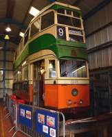 Lurking at the rear of the tram shed at Summerlee in August 2012 is ex-Glasgow Corporation 'Coronation' tram no 1245, built in 1939 and withdrawn on 19 June 1962. [See image 38853]<br><br>[Colin Miller 21/08/2012]