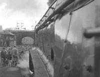 60019 <I>'Bittern'</I> eager to be away from Buchanan Street with the special BR last A4 run to Aberdeen on 3 September 1966. [See image 27834]<br><br>[Colin Miller 03/09/1966]