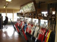 The operational two thirds of the Barry signal box in September 2012, with levers to No 65 in regular use. Some further levers, ending at No 75, are just out of shot. The remainder of the operating floor is now fitted out as a large kitchen area.      <br><br>[David Pesterfield 12/09/2012]