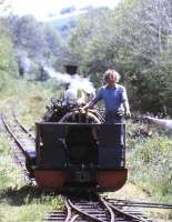 Nigel Bowman on his Launceston Steam Railway in June 1992.<br><br>[Ian Dinmore 10/06/1992]