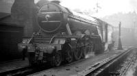 4472 <I>Flying Scotsman</I> photographed in the shed yard at St Margarets on 18 May 1964. The locomotive had hauled an Edinburgh - Aberdeen special two days earlier [see image 25697].<br><br>[K A Gray 18/05/1964]