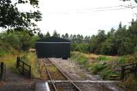 The new locomotive shed at Dufftown in September 2012.<br><br>[Peter Todd 18/09/2012]