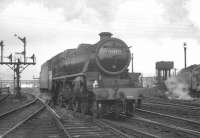 Stoke based Black 5 no 45037 alongside Carlisle no 12 box opposite Upperby shed in March 1964.<br><br>[K A Gray 07/03/1964]
