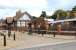 The impressive station approach and down-side buildings of the privately restored Wolferton station in Norfolk. The former 'Royal Station' is a short distance from Sandringham. Photographed on 16 November 2012 looking towards Hunstanton.<br><br>[Brian Taylor 16/11/2012]