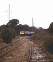 Looking back along the disused line serving Falmouth Docks in August 1992.<br><br>[Ian Dinmore /08/1992]