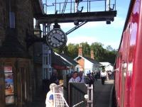 An afternoon train from Pickering arriving at Grosmont on 4 September 2012.<br><br>[John Steven 04/09/2012]