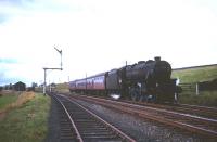 Black 5 no 44674 heads south from Langwathby on the Settle and Carlisle line in the mid sixties. The locomotive was withdrawn from Carlisle Kingmoor shed at the end of 1967. [With thanks to Messrs Morgan, Jamieson, Byers and Smith]<br><br>[Robin Barbour Collection (Courtesy Bruce McCartney) //]